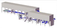 ZKSD600 full automatic pastry bread lamination line with 2 auto.freezers above the machines and diverse make up lines
