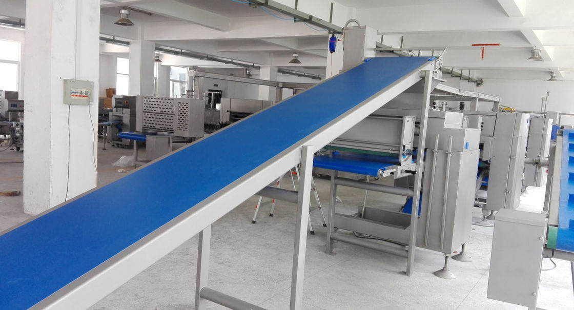 Z Shape Placed Pastry lamination Machine Customized Belt Width For Danish Pastry