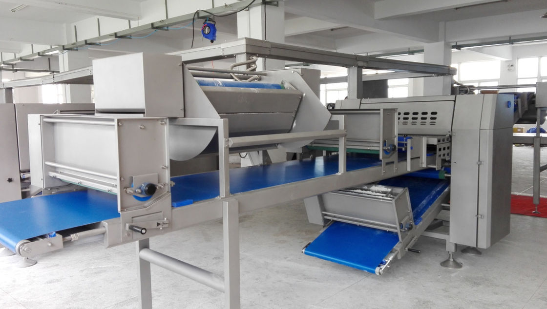 Siemens PLC Industrial Laminator , Automatic Pizza Making Machine With Two Sets Laminating