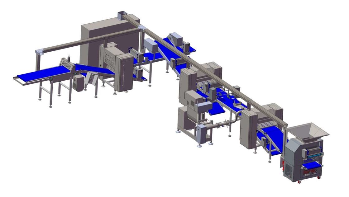 ZKS650 Pastry dough block laminator / capacity 1500kg/hr with retraction machine for Auto.folding