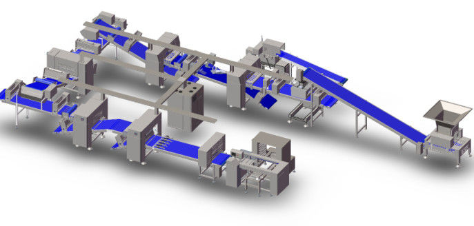 Industrial Bread Maker Machine , Bread Making Equipment With Feeding Solution