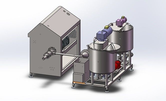High Automation Cake Batter Mixer For Industrial Cream Production With Chiller