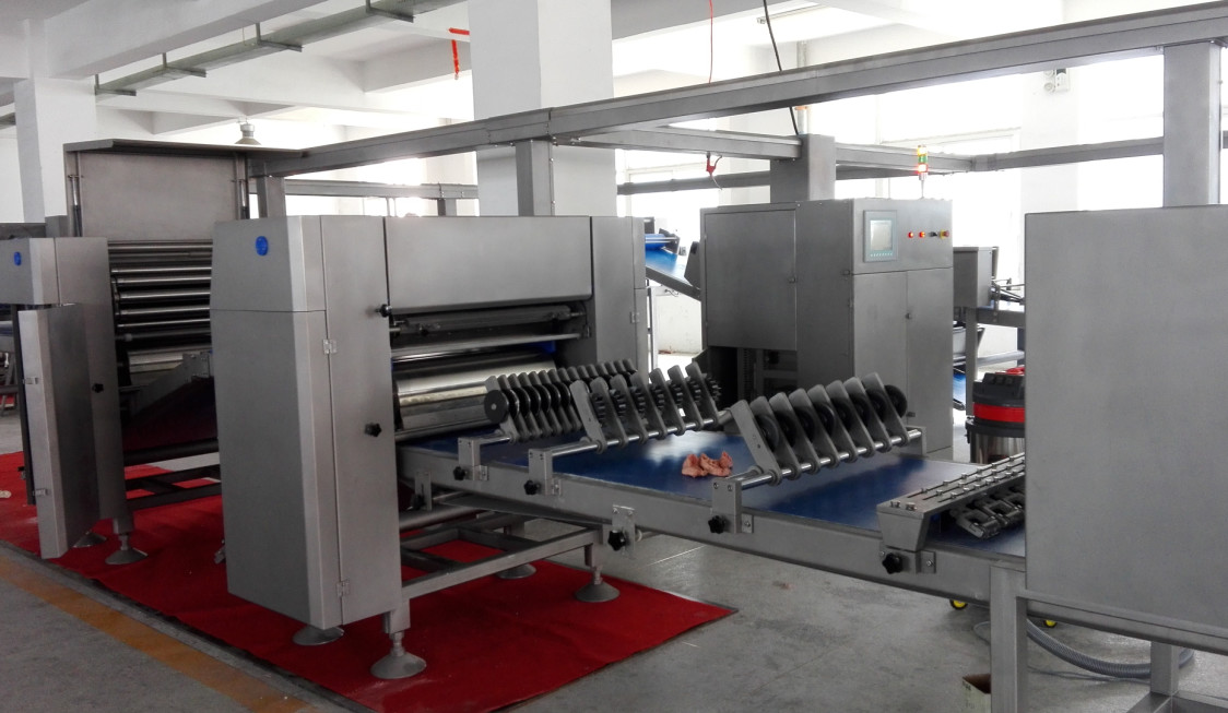 Full Auto Bread Production Line for baguette1200 - 54000 Pcs / Hr With 2 Cooling Tunnels