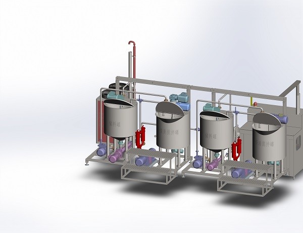High Output Cake Batter Aeration System For Chiffon Cake Production With Tube Pans